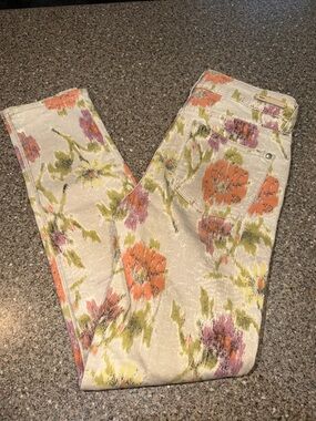 Pilcro Floral Print Jeans